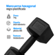 thumbnail image 2 of Par de Mancuernas hexagonales plastificadas Tayga 5 Kg. c/u color Negro., 2 of 5