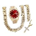 thumbnail image 1 of Joyas Giffor for hombre, juego de 3 y 4 collares de hip hop, reloj, collar y pulsera Mayer Migu, collar con cruz for regalo de novio., 1 of 4