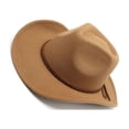 thumbnail image 1 of Sombreros de vaquero Qarigey gorras cómodas para hombre tela fieltro 58x58x12cm, 1 of 6