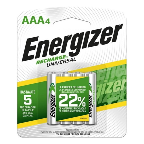 Pila Recargable AAA Energizer 1,2V 700 mah