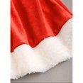thumbnail image 4 of Vestido Navideño Santa Claus para Mujer 3 Pzas Terciopelo Rojo con Cinturón y Sombrero, Talla M, 4 of 7