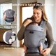 thumbnail image 3 of Momcozy Portabebé Cangurera Bebé Recién Nacido, Portabebés Ergonómico, Cómodo Y Ligero Para 3,5-10,5 kg, Soporte Para El Cuello Ajustable Con Parasol, Malla Transpirable, Gris Oscuro Modelo CR02, 3 of 10