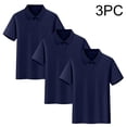 thumbnail image 1 of Conjunto de 3 piezas para niños y niñas: blusa de manga corta, uniforme escolar, camiseta deportiva, suave, transpirable, informal y bonita, como se muestra en la imagen, paquete de 3, de 2 a 15 años., 1 of 5