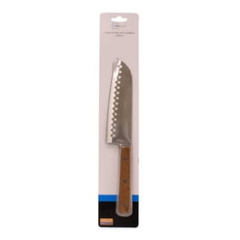 Cuchillo Santoku Mainstays de Acero Inoxidable Mango de Madera 28.8 cm