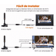 thumbnail image 4 of Antena De Tv Digital Para Interiores Antena Hdtv 4k 1080p Negro Lineas Roja, 4 of 6