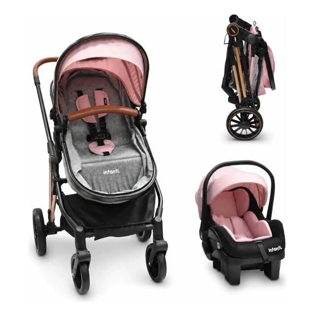 Carriola Infanti Ana Plegado Compacto Rosa