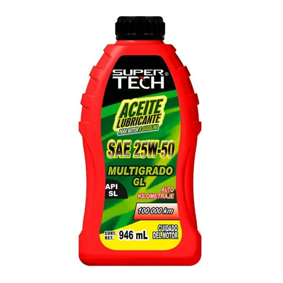 Aceite para Automóvil Super Tech 25W50 GL de 946ml