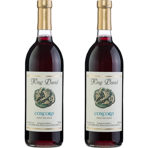 Kit x 2 - Vino Tinto Kosher King David Concord Israel 750 ml Extra Kosher King David Kosher King David Concord
