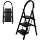thumbnail image 1 of Escalera De Tijera Escalera Tubular Escalera Plegable Hecha de Acero Inoxidable Escalones Y Patas Antideslizantes Altura (3 Escalones Negro), 1 of 7
