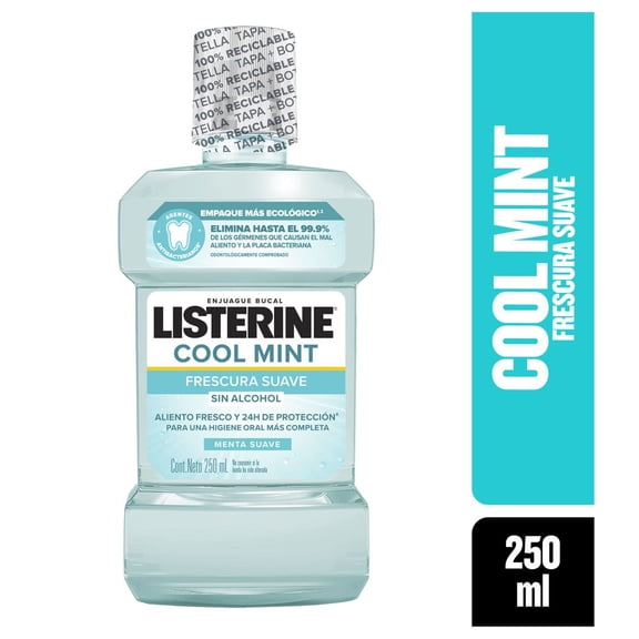 Enjuague bucal Listerine Cool Mint Zero menta suave 250 ml
