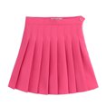thumbnail image 1 of Deportes Faldas de cintura alta Falda plisada corta Vestidos escolares para niñas adolescentes Tenis Scooters Talla S (rojo rosa), 1 of 4