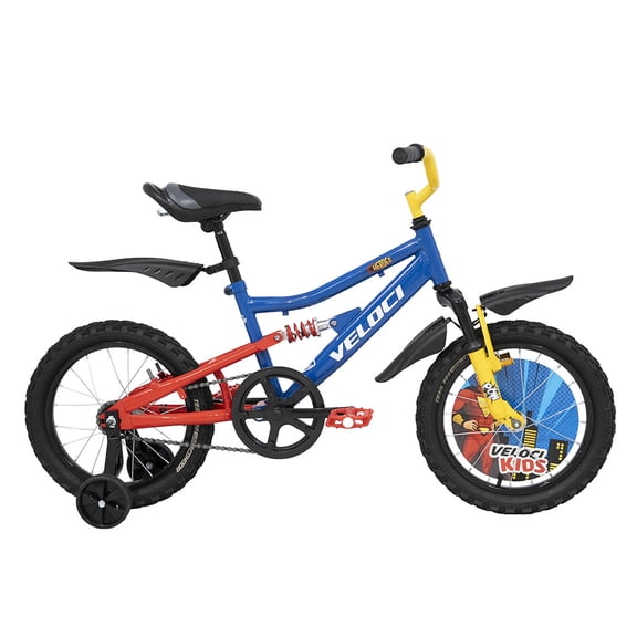 Bicicleta Veloci Heroes Rodada 16 Azul Infantil