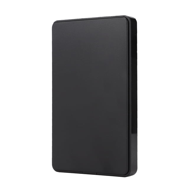 disco duro móvil nikoumx w25q730m 2,5'' usb3.0 sata caja externa negra, vista 3/4 frontal de silueta rectangular delgada con esquinas redondeadas y superficie mate; borde brillante y puerto USB3.0 visibles. Carcasa ABS para discos SATA 2.5'' hasta 2 TB, plug and play, transferencia hasta 5 Gbps; ideal para transportar o ampliar almacenamiento de laptop y desktop.