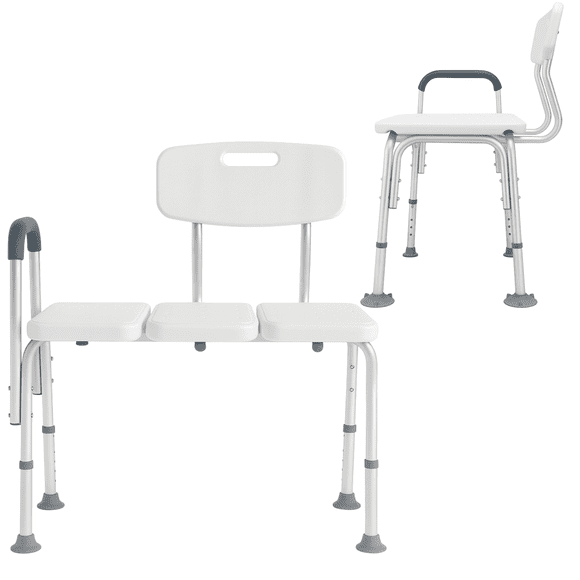 Silla Banco para Ducha de Transferencia con Extención | Silla para Baño Adulto Mayor: Confort y Seguridad!