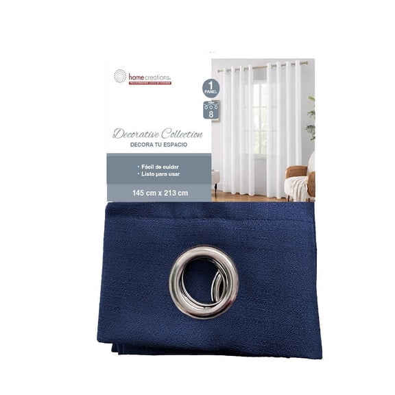 Cortina para Ventana Home Creations Decorativa Azul