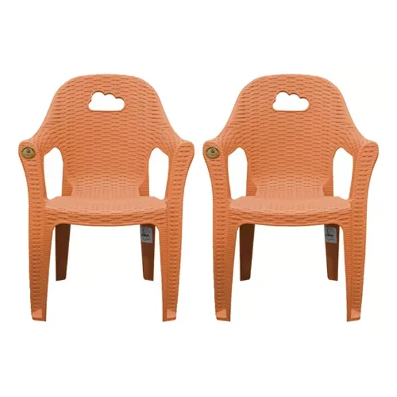 Silla infantil para jardin exterior o interior para niños de plástico tipo rattan