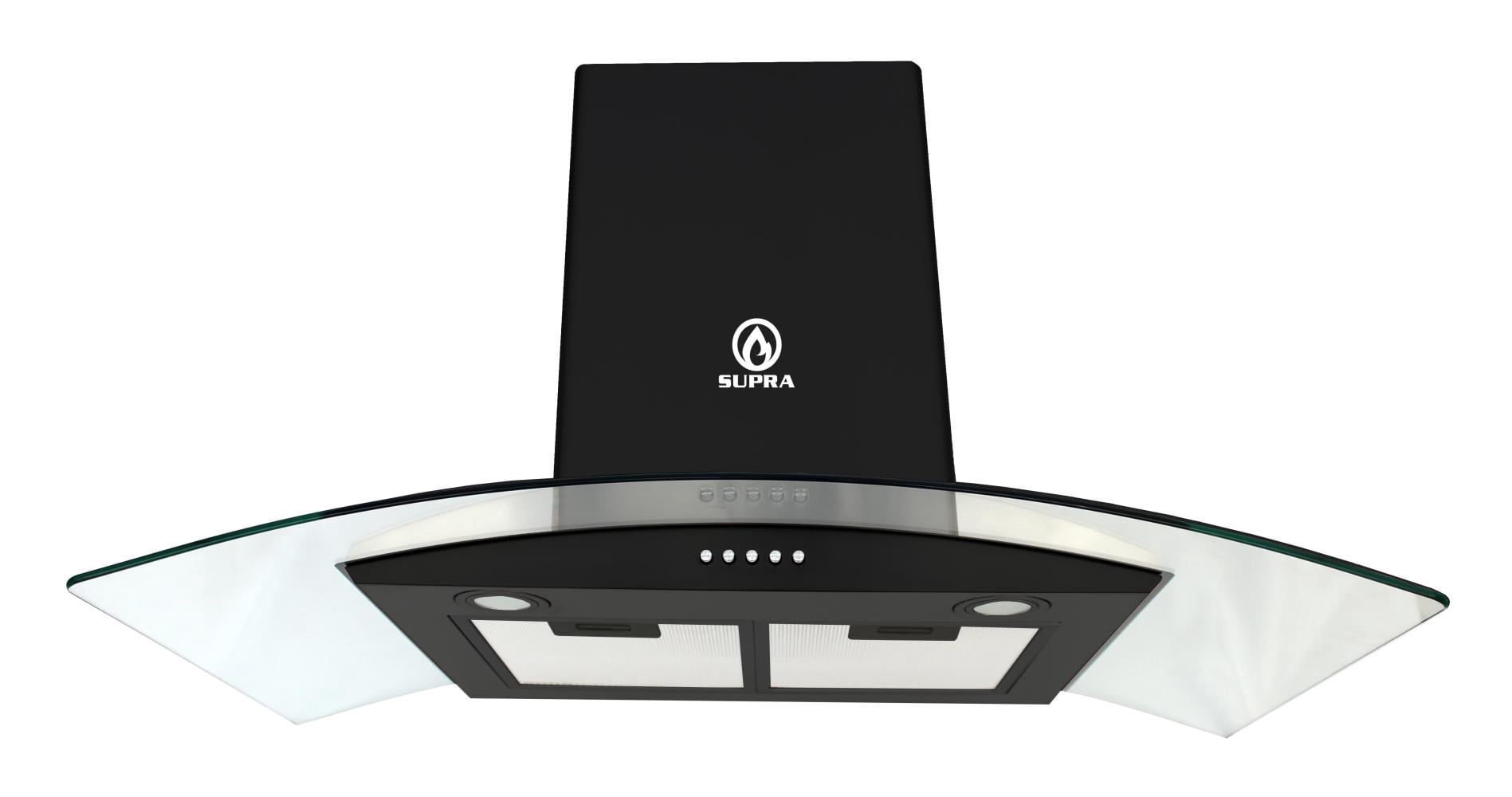 Campana de pared SUPRA CC-90-BLACK 90 cm negro
