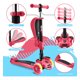 thumbnail image 4 of Scooter de 3 Ruedas Hurtle para Niños y Niñas 1 Año en Adelante, Patin del Diablo, Luces LED en las Ruedas, Manillar Ajustable y Asiento Plegable, Modo Sentado o de Pie con Freno, Sandia, 4 of 8