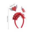 thumbnail image 2 of LABSERRON 2Ud Diadema De San Valentín Roja Con Detalles Para Fiestas Cumpleaños Y Escénicas, 2 of 8