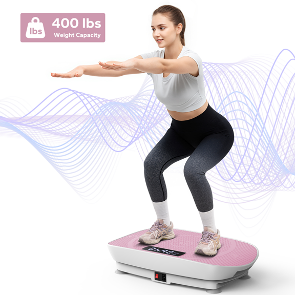 MERACH Tónico Muscular Vibrador, Máquina Tonificante, Capacidad de 400 Libras, Máquina de Ejercicio con Placa de Vibración para Equipo de Entrenamiento en Casa