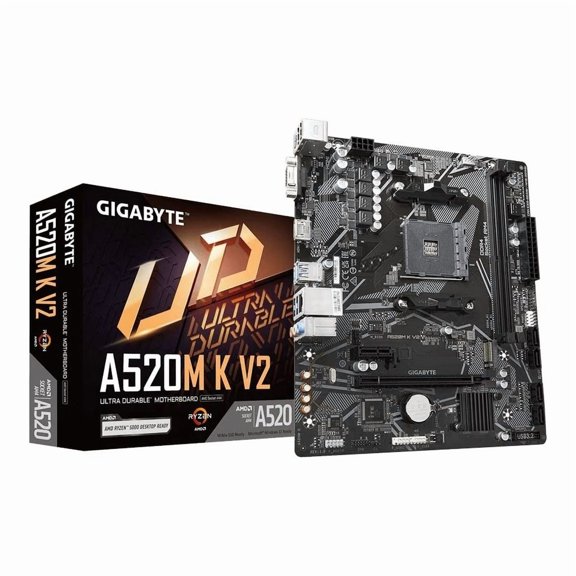 Tarjeta Madre GIGABYTE A520M K V2, AM4, DDR4 3200, HDMI, DVI, VGA, USB 3.2, M.2, Micro ATX