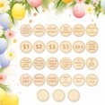 thumbnail image 1 of Decoraciones de Pascua, Adornos de Pascua, Regalos de Pascua Huevos de Pascua para niños Relleno de huevos de madera con forma de moneda Relleno de huevos, 1 of 9
