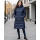 thumbnail image 1 of Chamarra Larga Acolchada para Mujer con Capucha y Cierre Completo - Abrigo Térmico de Invierno Azul Chica, 1 of 5