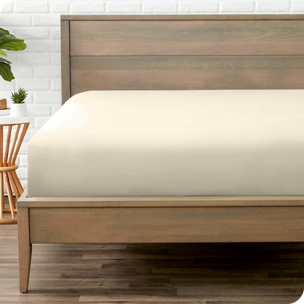 Sábana Ajustable Bare Home de Lujo Colección 1800 Color Arena Tamaño King