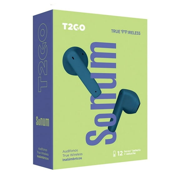 Audífonos TWS T2GO Sonum Azul