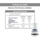 thumbnail image 3 of Zinc Con Vitamina C Y Jengibre 500mg - 100 Cáps Por Frasco Sin Sabor, 3 of 8