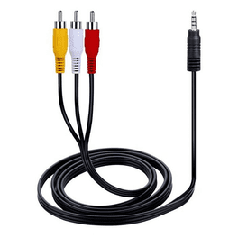 Toma de audio / video auxiliares satelites auxiliares a 3-RCA Cable de PVC de PVC del cable AUX (6 pies)