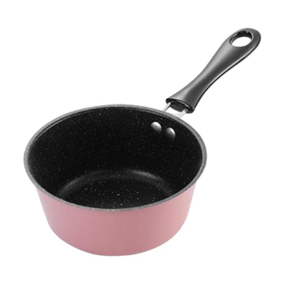 Olla para leche, cacerola pequeña, utensilios de cocina, olla para derretir multifuncional espesada Rosa