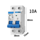 thumbnail image 2 of Interruptor Belug Termomagnetico Ac Riel Din 2 Polos  10A Blanco con Azul, 2 of 5