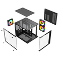 thumbnail image 3 of Gabinete XTREME PC GAMING Crystal Core Mini Torre 3 Fan ARGB 600W Negro CDXT3700BK, 3 of 5