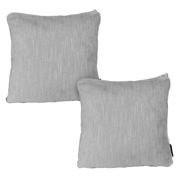 Cojin Decorativo Cuadrado Grande DICASA Set de 2 Petra Gris