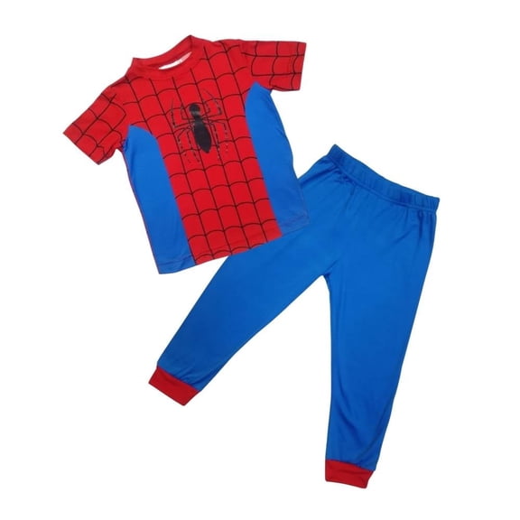 Pijama Spider Man Conjunto Pijama Niño T4 Spider Man Diseño Estampado Araña Color Rojo  2 Piezas