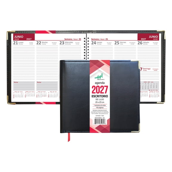 AGENDA HAZEL 359-84 ESCRITORIO DE LUJO NEGRO