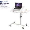 thumbnail image 3 of Mesa para Laptop Bluelander con Altura Ajustable y Ruedas con Bloqueo, Blanco, 3 of 5