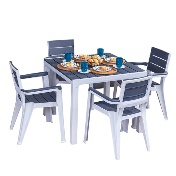 Juego De Comedor Tipo Madera Exterior Marca Mq MQ  563-CUA