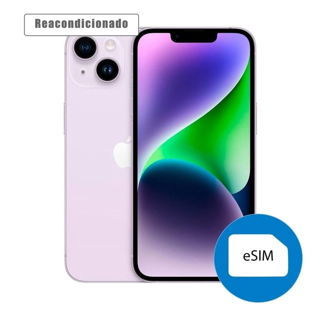iPhone 14 Apple 512GB eSIM Morado Reacondicionado