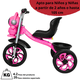 thumbnail image 5 of Triciclo para Niños Astronauta con Luz Sonido Ruedas de Eva y Canasta Trasera Apto a partir de 2 Años Soporta hasta 20 kg - Rosa, 5 of 6