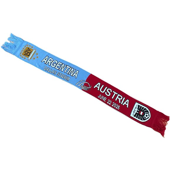 Bufanda Futbol Mundial 2026 Partido Argentina vs Austria 22 Junio Dallas