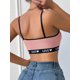 thumbnail image 2 of Sujetador De Lactancia Rosa Ribeteado Negro Con Estampado Love Y Corazones, 2 of 5