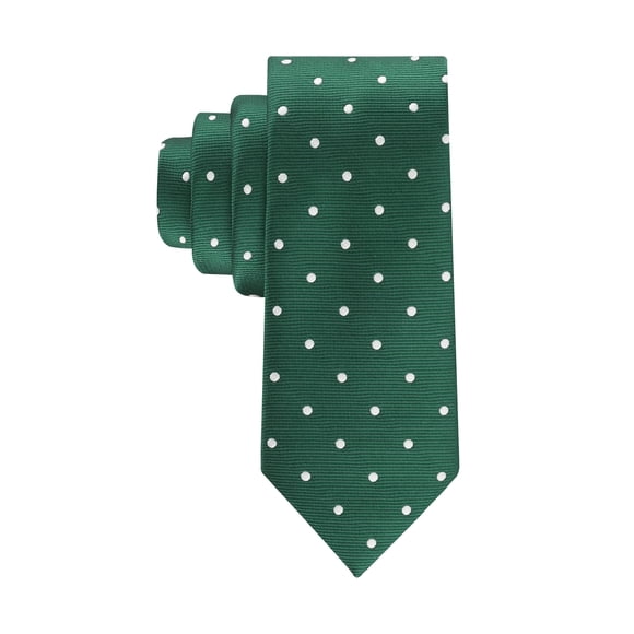 Corbata Tommy Hilfiger para Niño en Verde Cazador con Lunares Blancos Festivos