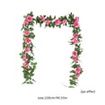 thumbnail image 3 of Adorno de pared de 2 piezas con rosas artificiales de 10 cabezas, ideal para San Valentín. Jarrones de cristal decorativos para dormitorio o sala de estar. Marco metálico. 230 cm (90,55, 3 of 9