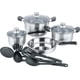 thumbnail image 1 of Juego de Cacerolas de Acero Inoxidable Ambient 21 Bateria de cocina con Utensilios de Nylon Plateada, 1 of 12