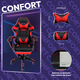 thumbnail image 5 of Silla Gaming Titano Roja Ergonómica Con Reposapiés Retráctil Reclinable Cojines Lumbar y Cervical, 5 of 6