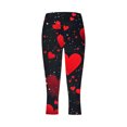 thumbnail image 2 of TaTaai Valentine's Day Love Print Stretchy Breathable Women Tight Yoga Pants High Waisted Non-see-through Elastic Gym Casual Daily Full Length Leggings Gift, 2 of 5