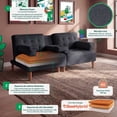 thumbnail image 2 of Sofá Cama Makora Queen con Memory Foam Color Oxford Lino Respaldo Reclinable de 3 Posiciones, 2 of 8