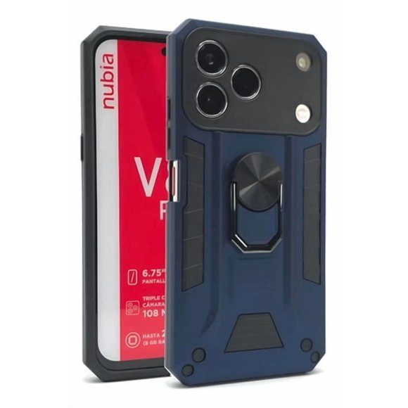 Funda Icon Case Blade Robot para Nubia V80 Pro, Carcasa, Protector, Uso Rudo, Antigolpes, Resistente, Esquinas Reforzadas, Protección de Cámara - Azul marino